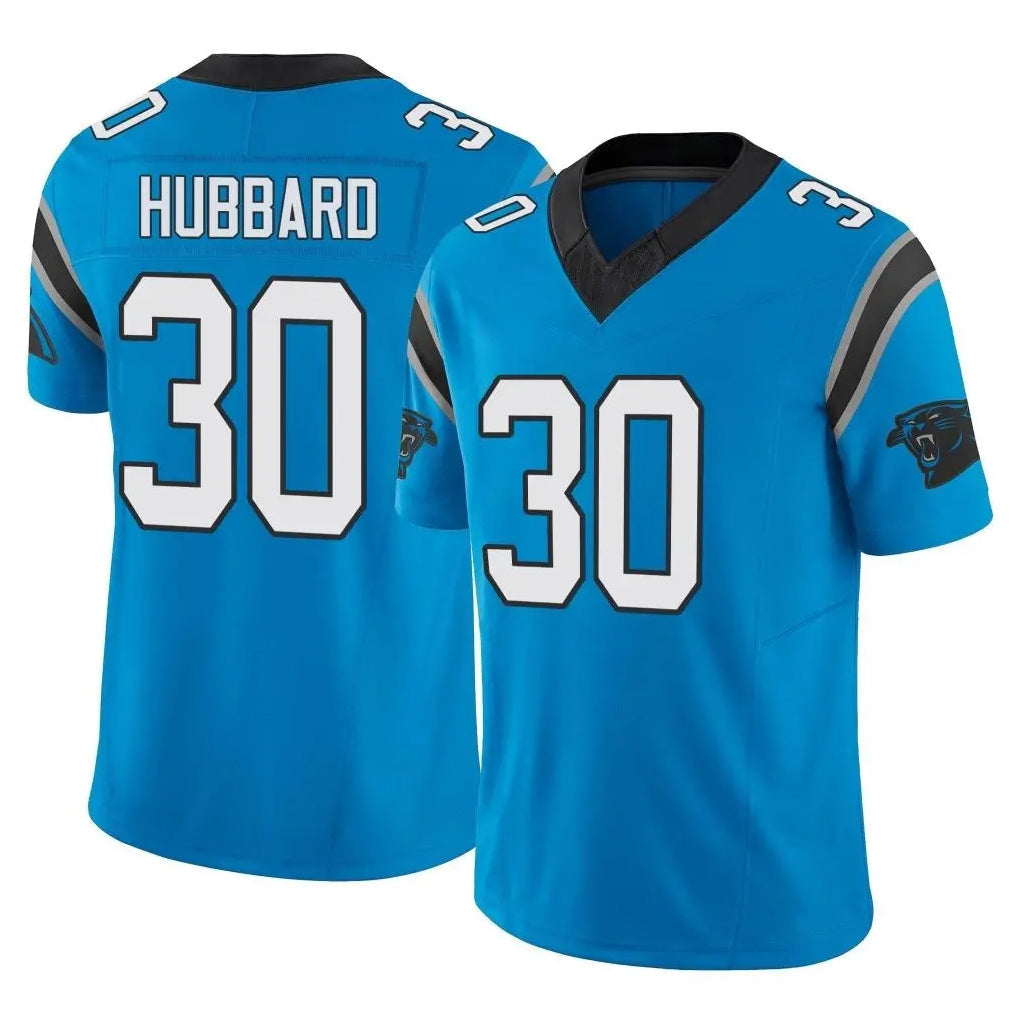 Johmsee C.Panthers #30 Chuba Hubbard Player Blue Vapor F.U.S.E. Limited Home Game Stitched Jerseys