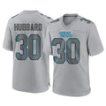 Johmsee C.Panthers #30 Chuba Hubbard Player Gray Atmosphere Fashion Game Stitched Jerseys