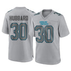 Johmsee C.Panthers #30 Chuba Hubbard Player Gray Atmosphere Fashion Game Stitched Jerseys