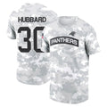 Johmsee C.Panthers #30 Chuba Hubbard Player Salute to Service Hoodies & T-Shirts Stitched Jerseys