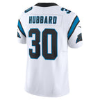 Johmsee C.Panthers #30 Chuba Hubbard Player White Vapor F.U.S.E. Limited Stitched Jerseys