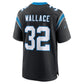 C.Panthers #32 Trevin Wallace Black Team Game Stitched American Football Jerseys