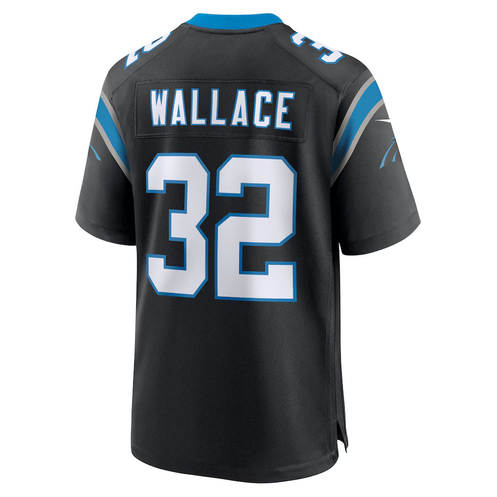 C.Panthers #32 Trevin Wallace Black Team Game Stitched American Football Jerseys
