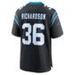 C.Panthers #36 Demani Richardson Black Team Game Stitched American Football Jerseys