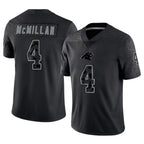 Johmsee C.Panthers #4 Tetairoa McMillan Player Black REFLECTIVE Limited Stitched Jerseys