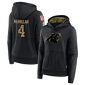 Johmsee C.Panthers #4 Tetairoa McMillan Player Black Salute to Service Hoodies Stitched Jerseys
