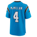 Johmsee C.Panthers #4 Tetairoa McMillan Player Blue Home Game Stitched Jerseys
