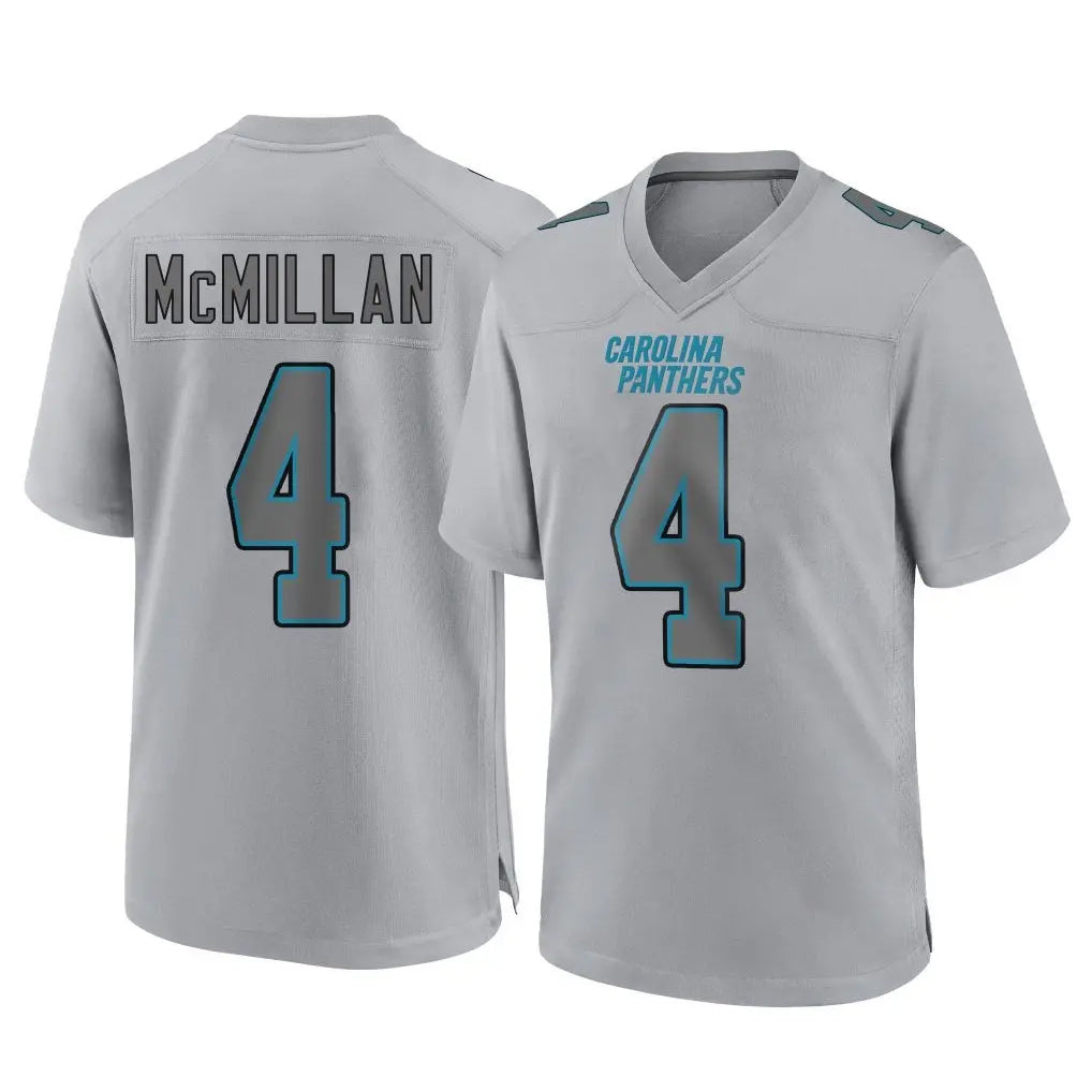 Johmsee C.Panthers #4 Tetairoa McMillan Player Gray Atmosphere Fashion Game Stitched Jerseys