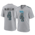 Johmsee C.Panthers #4 Tetairoa McMillan Player Gray Atmosphere Fashion Game Stitched Jerseys