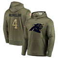 Johmsee C.Panthers #4 Tetairoa McMillan Player Olive Salute to Service Limited Hoodies Stitched Jerseys
