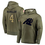 Johmsee C.Panthers #4 Tetairoa McMillan Player Olive Salute to Service Limited Hoodies Stitched Jerseys