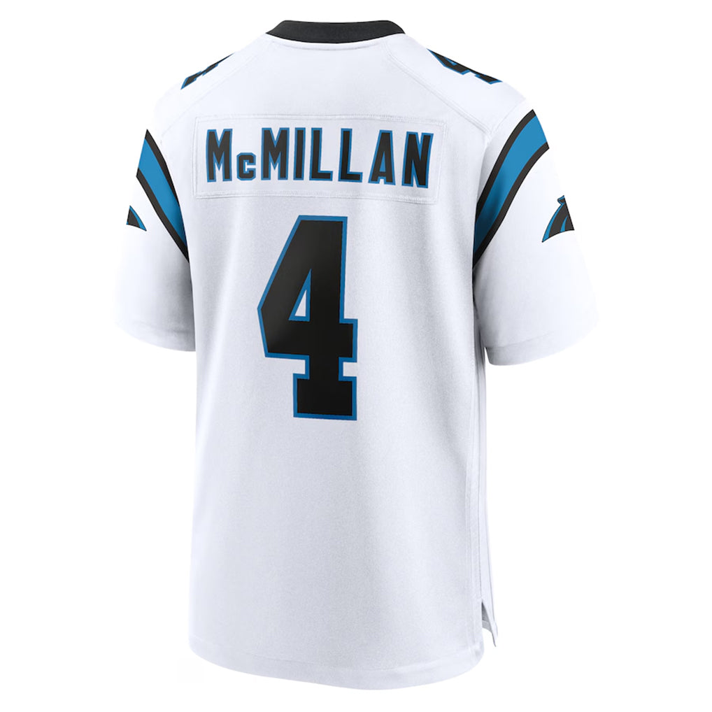 Johmsee C.Panthers #4 Tetairoa McMillan Player White Home Game Stitched Jerseys
