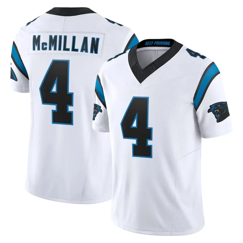 Johmsee C.Panthers #4 Tetairoa McMillan Player White Vapor F.U.S.E. Limited Home Game Stitched Jerseys