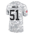 Johmsee C.Panthers #51 Sam Mills Player Arctic Camo Salute to Service Limited Game Stitched Jerseys