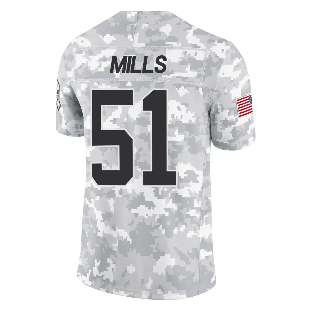 Johmsee C.Panthers #51 Sam Mills Player Arctic Camo Salute to Service Limited Game Stitched Jerseys