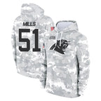 Johmsee C.Panthers #51 Sam Mills Player Arctic Camo Salute to Service Pullover Hoodies Limited Game Stitched Jerseys