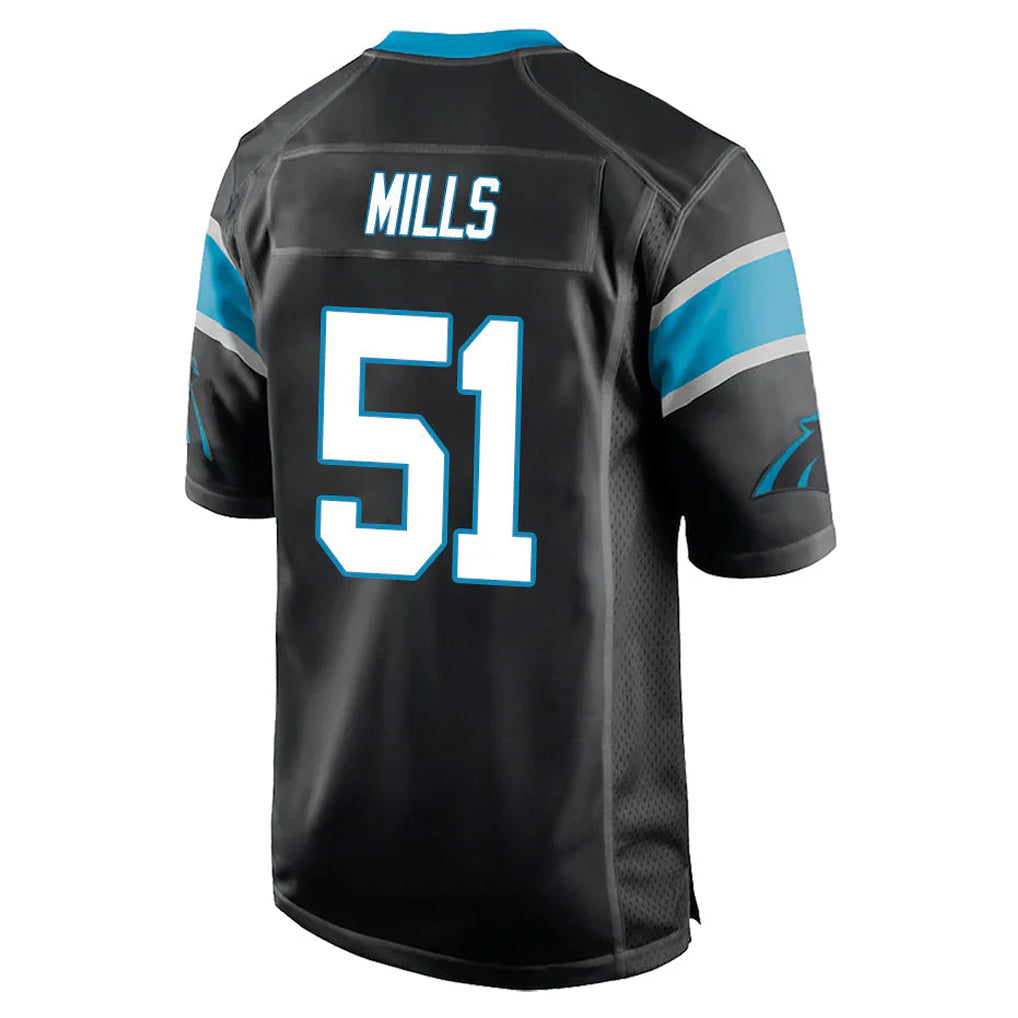 Johmsee C.Panthers #51 Sam Mills Player Black Game Stitched Jerseys
