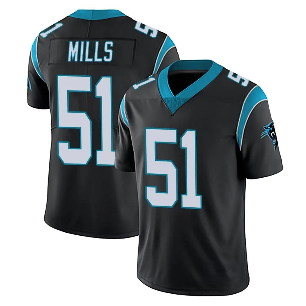 Johmsee C.Panthers #51 Sam Mills Player Black Vapor Untouchable Limited Game Stitched Jerseys