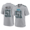 Johmsee C.Panthers #51 Sam Mills Player Gray Atmosphere Fashion Game Stitched Jerseys