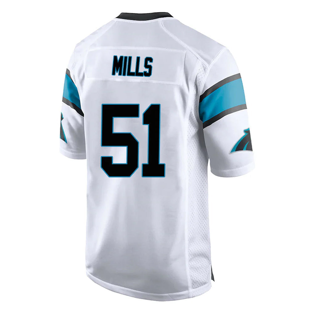 Johmsee C.Panthers #51 Sam Mills Player White Game Stitched Jerseys