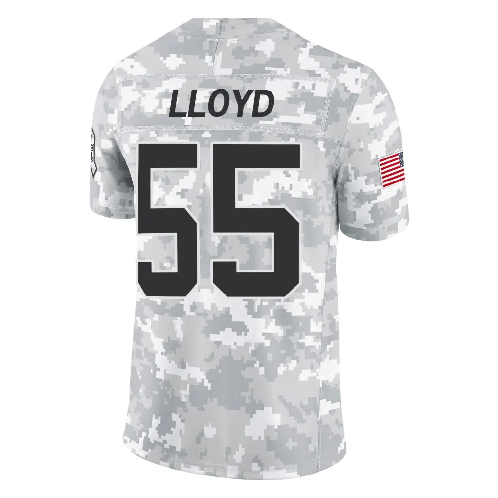 Johmsee C.Panthers #55 Devin Lloyd Player Arctic Camo Salute to Service Limited Game Stitched Jerseys