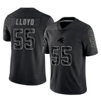 Johmsee C.Panthers #55 Devin Lloyd Player Black Limited Reflective Game Stitched Jerseys