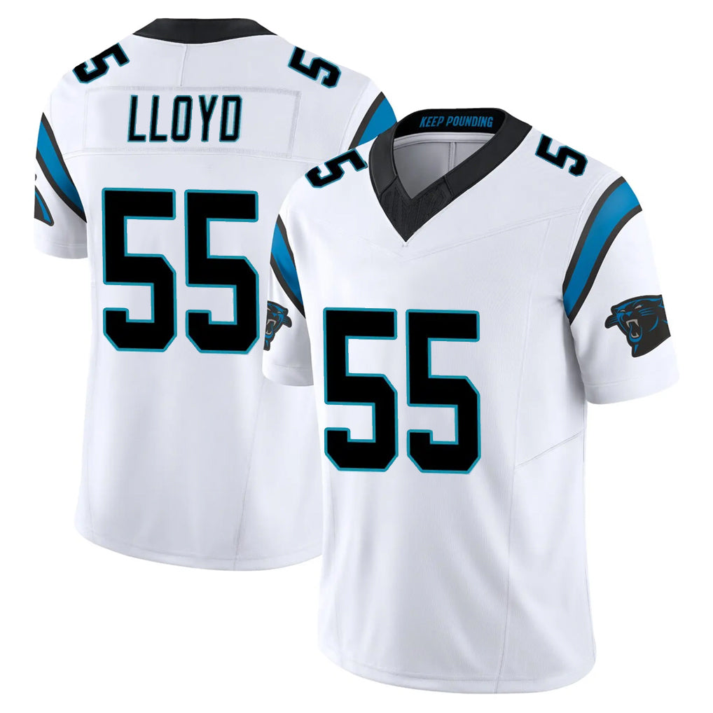 Johmsee C.Panthers #55 Devin Lloyd Player White Vapor F.U.S.E. Limited Home Game Stitched Jerseys