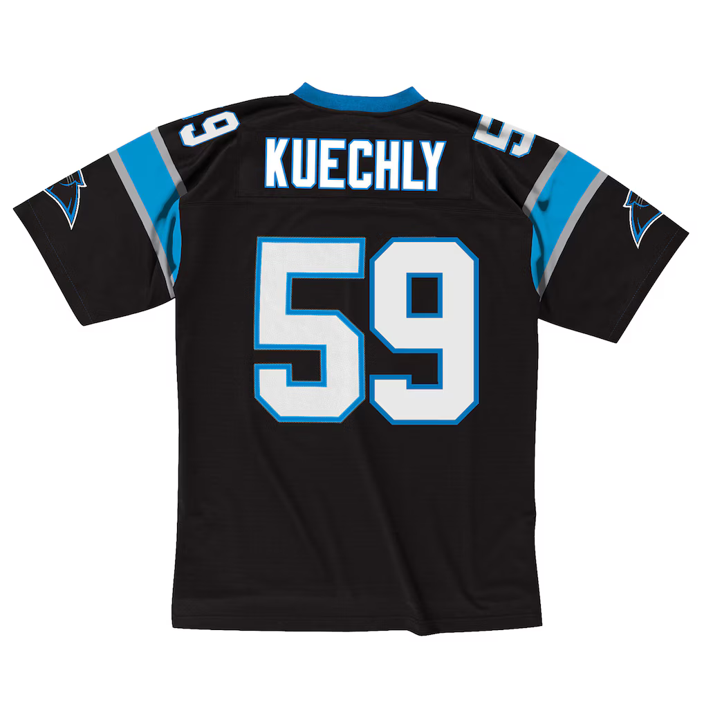 Johmsee C.Panthers #59 Luke Kuechly Mitchell & Ness Black 2013 Legacy Throwback Replica Jersey