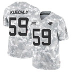 Johmsee C.Panthers #59 Luke Kuechly Player Arctic Camo Salute to Service Limited Stitched Jerseys