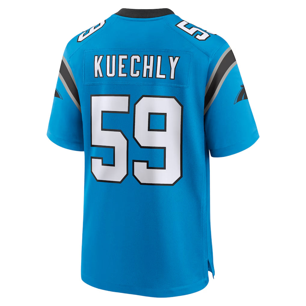 Johmsee C.Panthers #59 Luke Kuechly Player Blue Home Game Stitched Jerseys