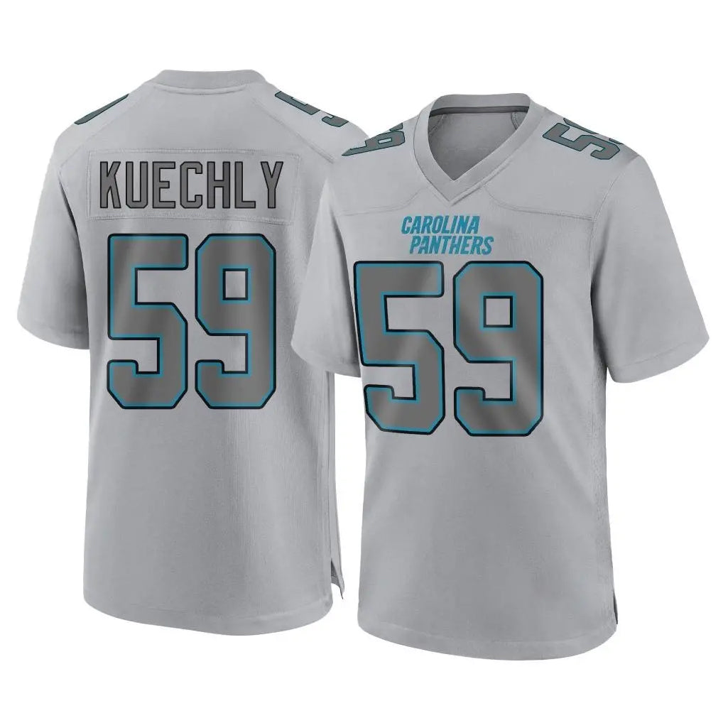 Johmsee C.Panthers #59 Luke Kuechly Player Gray Atmosphere Fashion Game Stitched Jerseys
