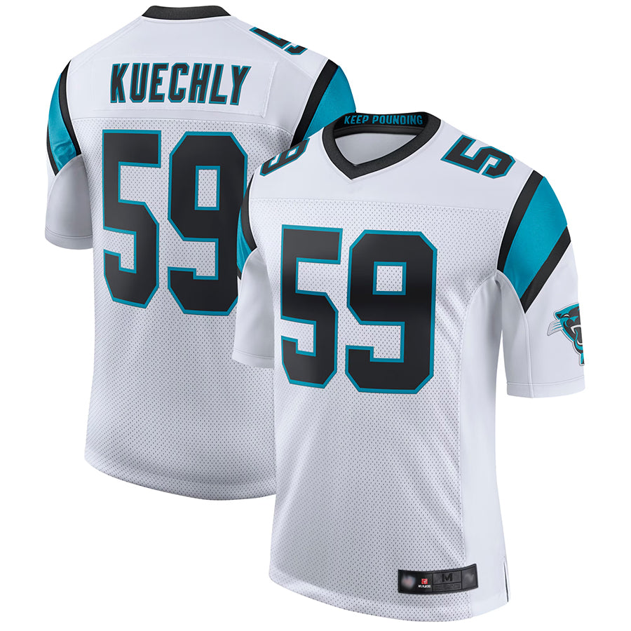 Johmsee C.Panthers #59 Luke Kuechly Player White Classic Limited Stitched Jerseys