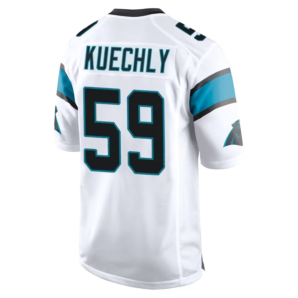 Johmsee C.Panthers #59 Luke Kuechly Player White Game Stitched Jerseys