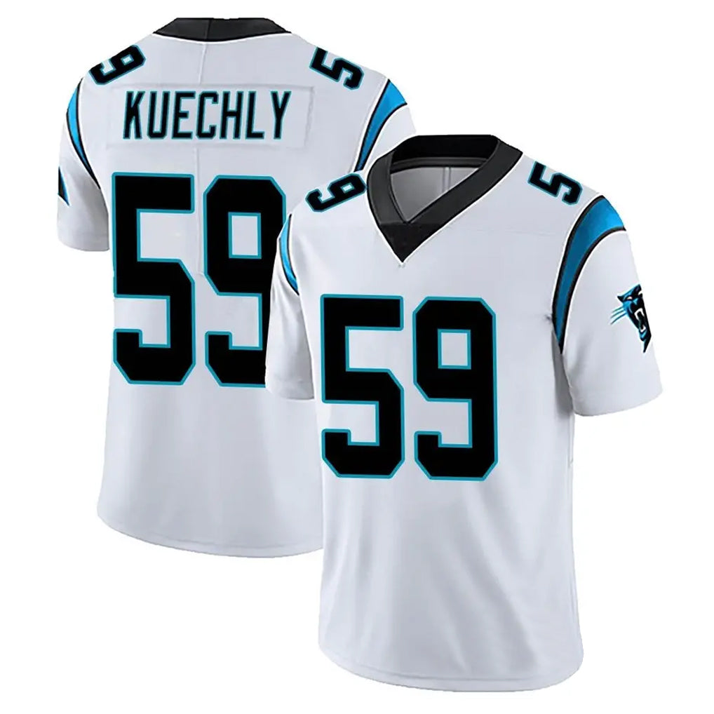 Johmsee C.Panthers #59 Luke Kuechly Player White Vapor Limited Stitched Jerseys