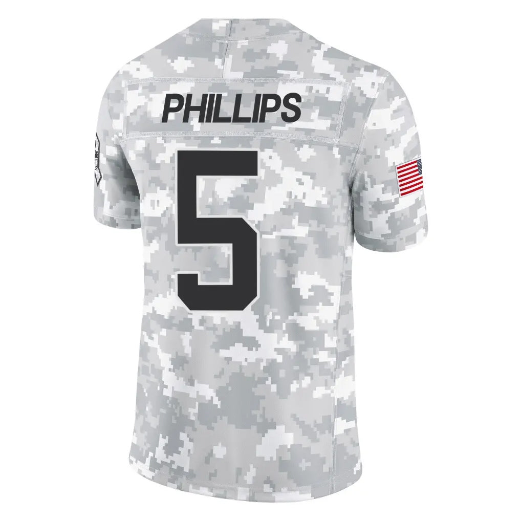 Johmsee C.Panthers #5 Jaelan Phillips Player Arctic Camo Salute to Service Limited Game Stitched Jerseys