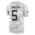 Johmsee C.Panthers #5 Jaelan Phillips Player Arctic Camo Salute to Service Limited Game Stitched Jerseys
