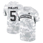 Johmsee C.Panthers #5 Jaelan Phillips Player Arctic Camo Salute to Service T-Shirt Hoodies Stitched Jerseys