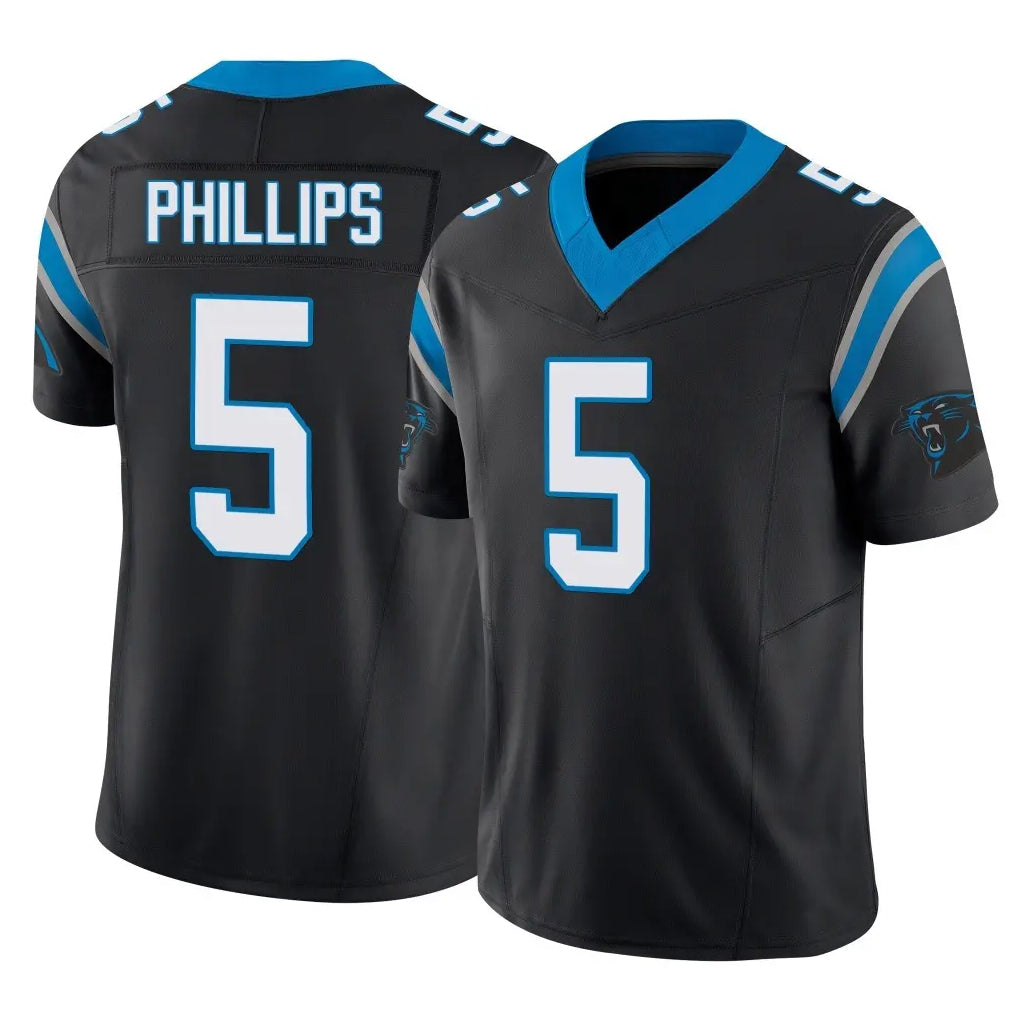 Johmsee C.Panthers #5 Jaelan Phillips Player Black Vapor F.U.S.E. Limited Home Game Stitched Jerseys