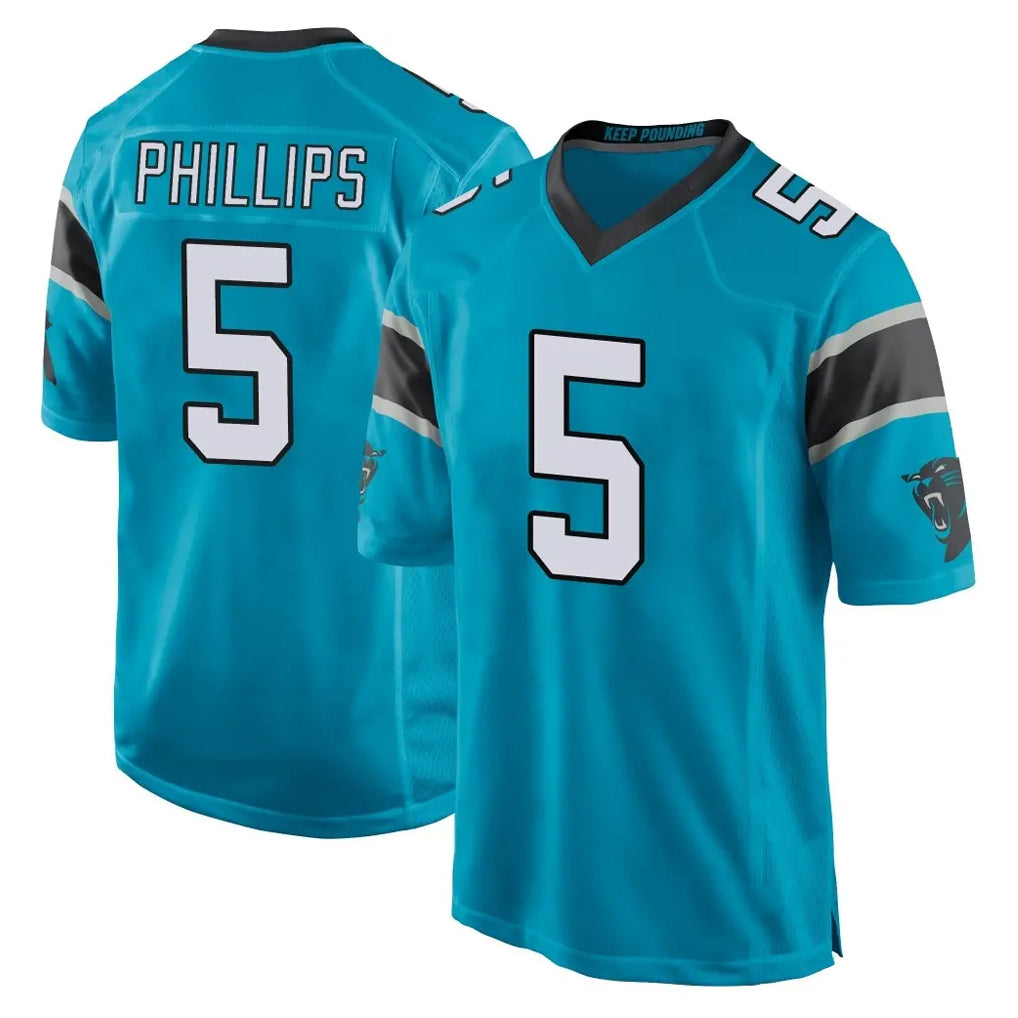 Johmsee C.Panthers #5 Jaelan Phillips Player Blue Game Stitched Jerseys