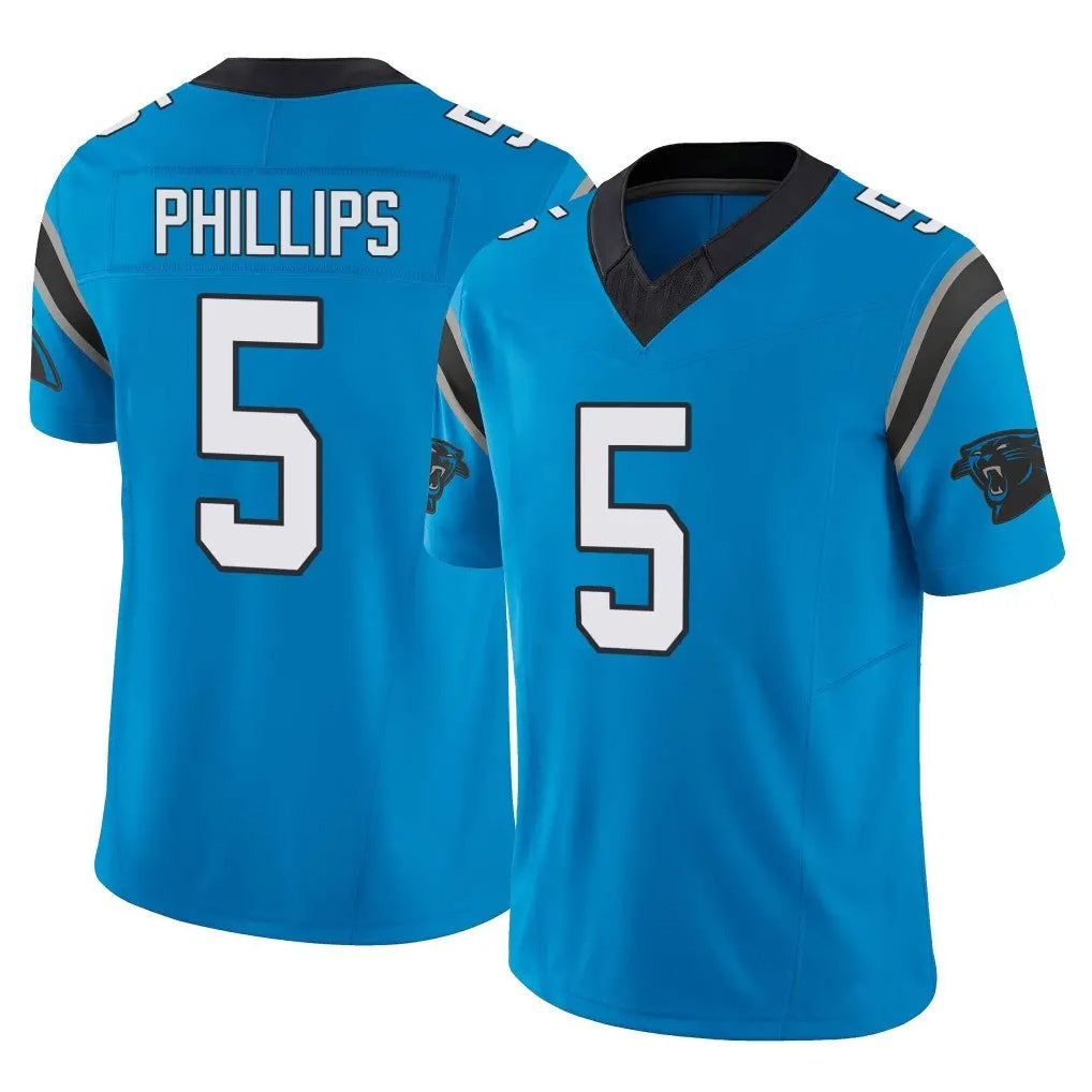 Johmsee C.Panthers #5 Jaelan Phillips Player Blue Vapor F.U.S.E. Limited Home Game Stitched Jerseys