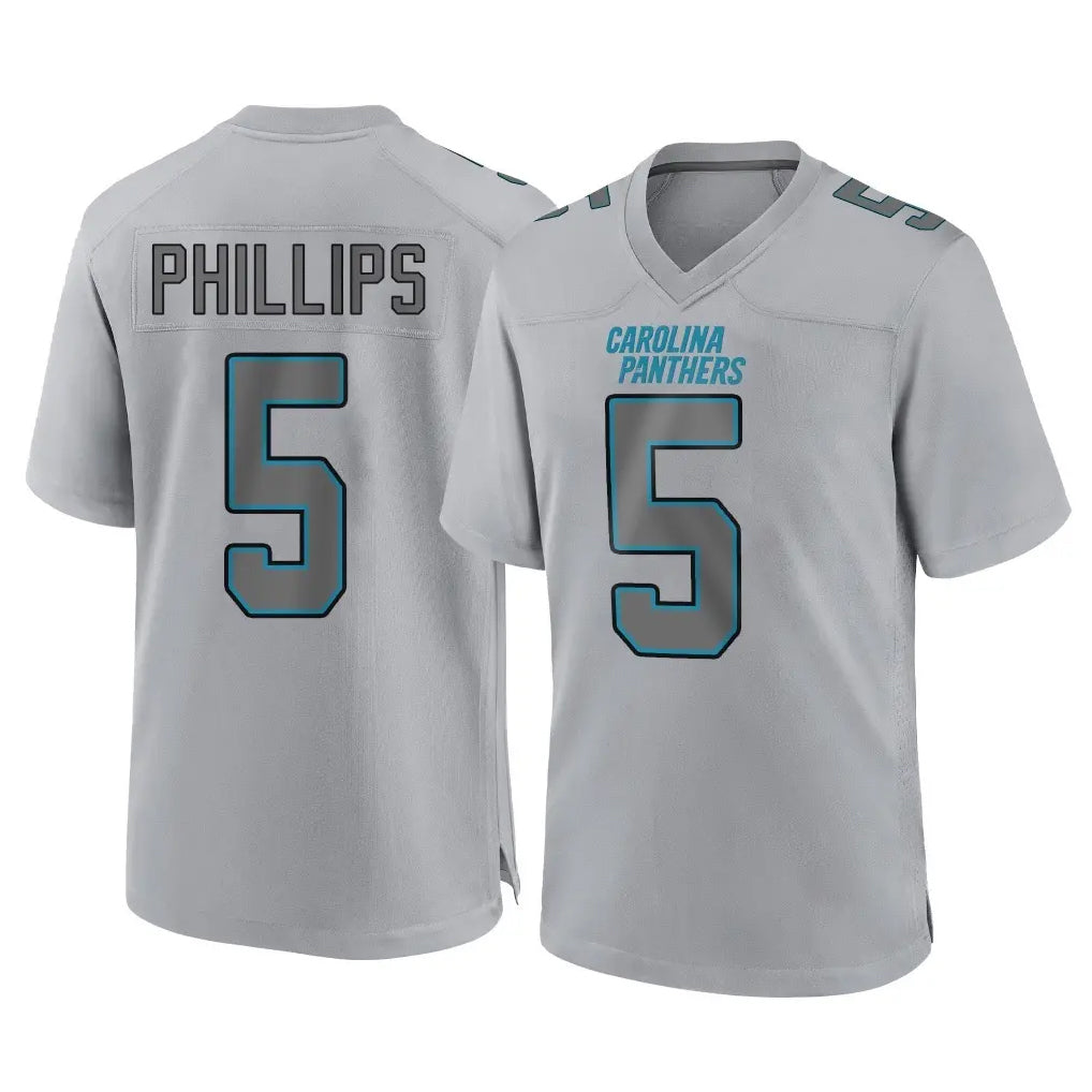 Johmsee C.Panthers #5 Jaelan Phillips Player Gray Atmosphere Fashion Game Stitched Jerseys