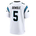 Johmsee C.Panthers #5 Rico Dowdle Player White Home Game Stitched Jerseys