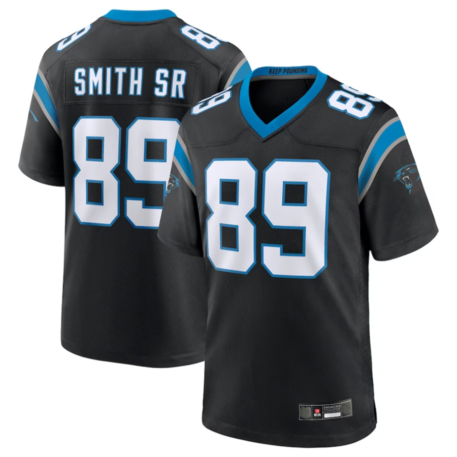 Johmsee C.Panthers #89 Steve Smith Sr. Black Retired Player Game Stitched Jerseys