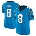Johmsee C.Panthers #8 Jaycee Horn Player Blue Vapor F.U.S.E. Limited Home Game Stitched Jerseys