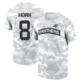 Johmsee C.Panthers #8 Jaycee Horn Player Salute to Service Hoodies & T-Shirts Stitched Jerseys