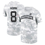 Johmsee C.Panthers #8 Jaycee Horn Player Salute to Service Hoodies & T-Shirts Stitched Jerseys
