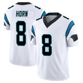Johmsee C.Panthers #8 Jaycee Horn Player White Vapor F.U.S.E. Limited Home Game Stitched Jerseys