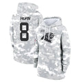 Johmsee C.Panthers #8 Jaycee Horn Player Arctic Camo Salute to Service Hoodies Stitched Jerseys
