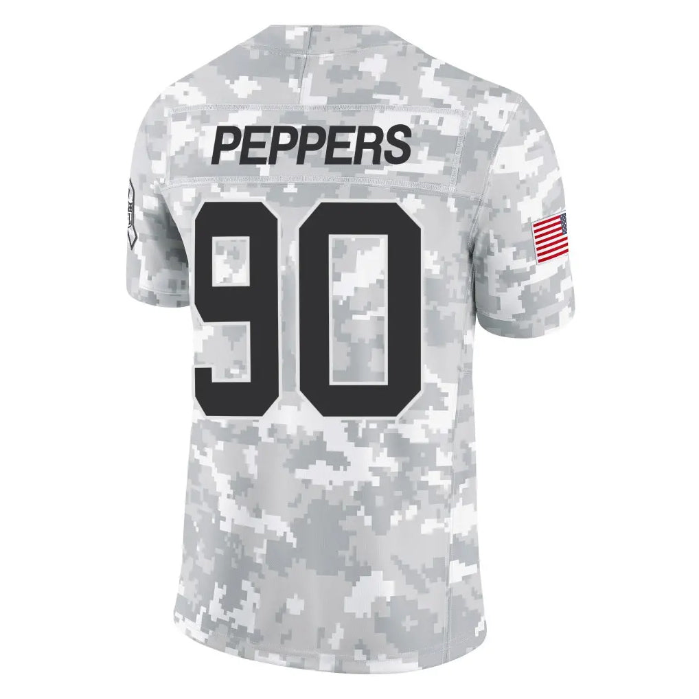 Johmsee C.Panthers #90 Julius Peppers Player Arctic Camo Salute to Service Limited Game Stitched Jerseys
