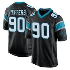 Johmsee C.Panthers #90 Julius Peppers Player Black Game Stitched Jerseys